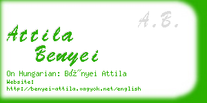 attila benyei business card